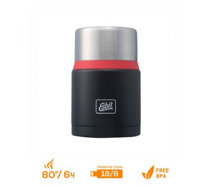 Термос для еды Esbit FJSP, с ложкой , черно-красный, 0.75 л, FJ750SP-BR