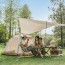 Палатка Naturehike Ango Picnic CNK2450WS021 трёхместная c навесом бежевая c черным