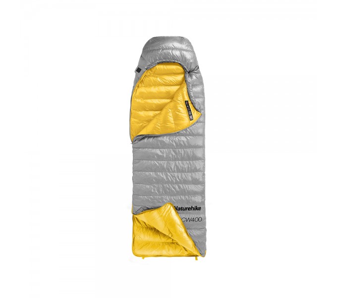 Мешок спальный Naturehike CW400 NH18C400-D с утиным пухом, размер M, серый