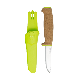 Нож Morakniv Floating Knife (S) Lime, нержавеющая сталь, пробковая ручка, зеленый, 13686