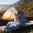 Мешок спальный Naturehike CW400 NH18C400-D с утиным пухом, размер M, серый