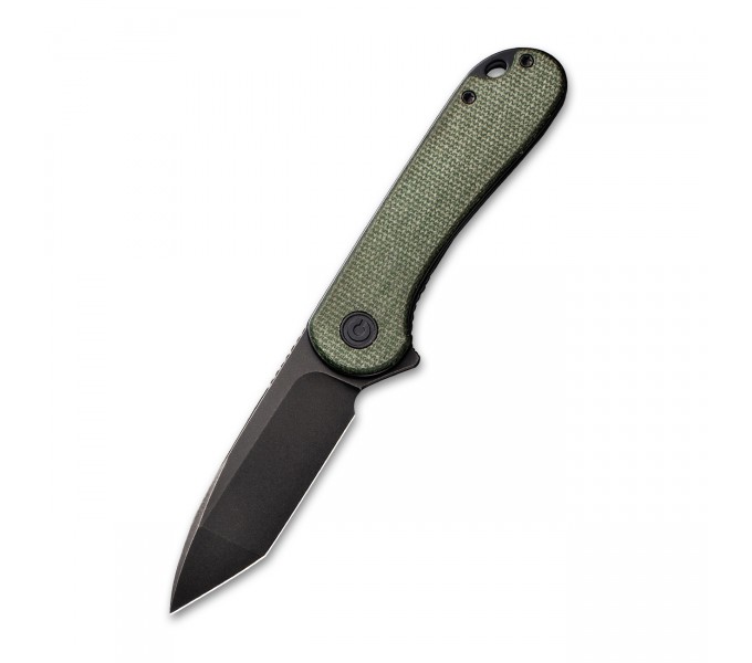 Складной нож CIVIVI Elementum D2 Steel Black Stonewashed Handle Green Micarta