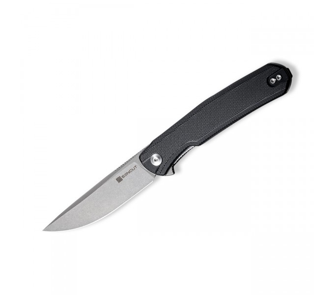 Складной нож SENCUT Scitus D2 Steel Gray Stonewashed Handle G10 Black