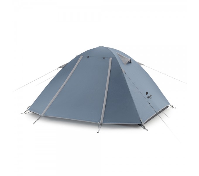 Палатка Naturehike P-Series NH18Z033-P 210T/65D, трехместная, серо-голубая, 6927595783634