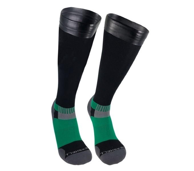 Водонепроницаемые носки Dexshell Wading Pro черный/зеленый M (39-42) гетры