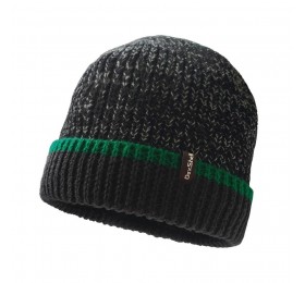 Водонепроницаемая шапка Dexshell Cuffed Beanie черный/зеленый L/XL (58-60 см)