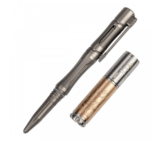 Набор Fenix ручка T5Ti + фонарь F15 серый, T5TIF15GY Набор Fenix ручка T5Ti + фонарь F15 серый, T5TIF15GY