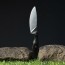 Нож с фиксированным лезвием Vostron Pika сталь х12мф с черными ножнами из кайдекса и темляком из паракорда VSSP12-K