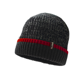 Водонепроницаемая шапка Dexshell Cuffed Beanie черный/красный L/XL (58-60 см)