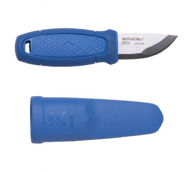 Нож Morakniv Eldris, нержавеющая сталь, цвет синий, с ножнами, 13515