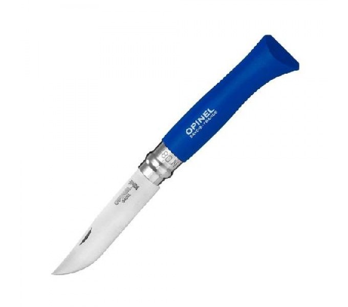 Нож Opinel №8 Trekking, нержавеющая сталь, синий, блистер, 001979