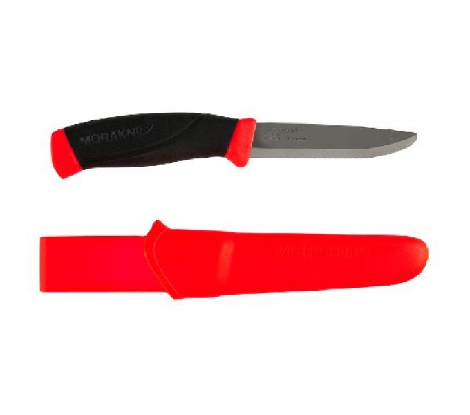 Нож Morakniv Companion F Rescue серрейтор, нержавеющая сталь, прорезиненная рукоять 11828