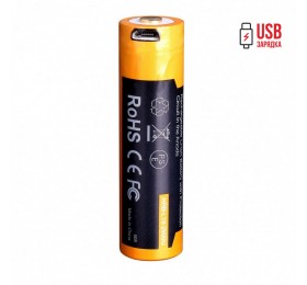 Аккумулятор 18650 Fenix 2600U mAh с разъемом для USB, ARB-L18-2600U