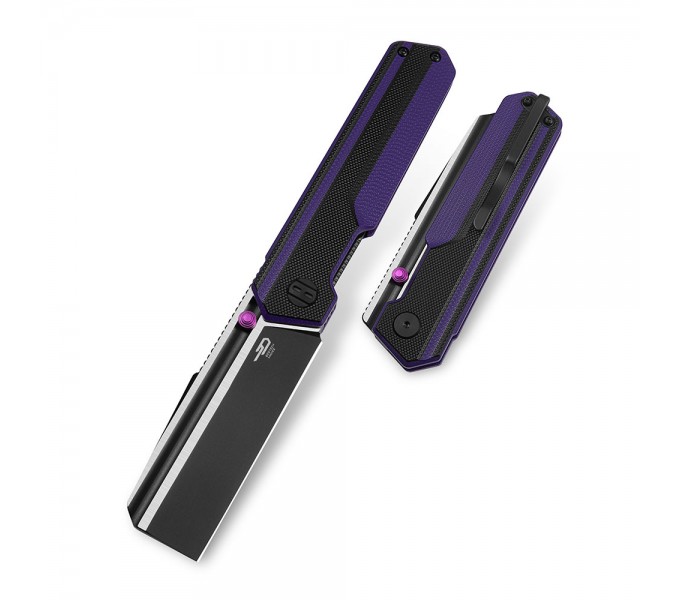 Нож Bestech Tardis сталь D2, рукоять G10 черно-фиолетовая