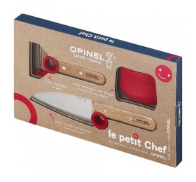 Набор ножей Opinel Le Petit Chef Set (Нож шеф-повара+нож для овощей+защита пальцев), 001746