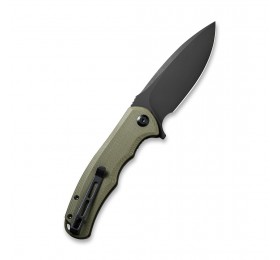 Складной нож CIVIVI Praxis 9Cr18MoV Steel Black Stonewashed Handle G10 OD Green