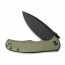 Складной нож CIVIVI Praxis 9Cr18MoV Steel Black Stonewashed Handle G10 OD Green