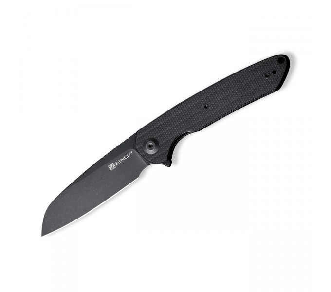 Складной нож SENCUT Kyril 9Cr18MoV Steel Black Stonewashed Handle Black Micarta