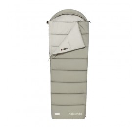 Спальный мешок Naturehike CNK2350WS023 MS300 с капюшоном, зеленый, молния справа