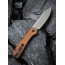 Складной нож CIVIVI Button Lock Elementum 14C28N Steel Gray Stonewashed Handle Brown Micarta