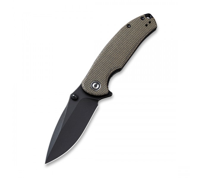 Складной нож CIVIVI Pintail CPM S35VN Steel Black Stonewashed Handle Dark Green Micarta