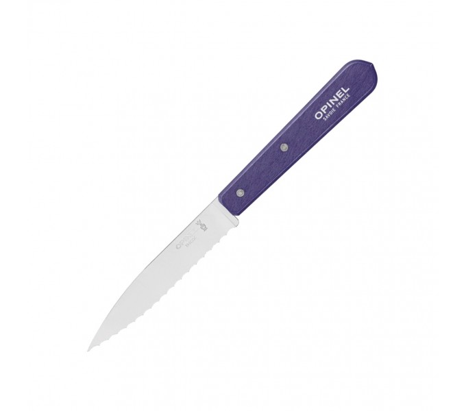Нож столовый Opinel №113, деревянная рукоять, блистер, нержавеющая сталь, фиолетовый Нож столовый Opinel №113, деревянная рукоять, блистер, нержавеющая сталь, фиолетовый