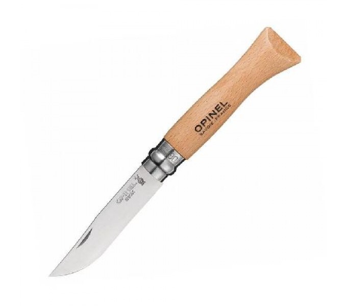 Нож Opinel №6, нержавеющая сталь, дубовая рукоять, 000981