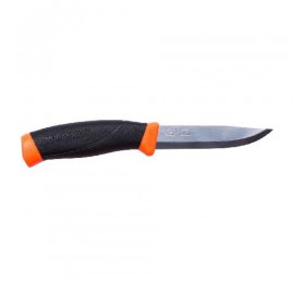 Нож Morakniv Companion F Orange, нержавеющая сталь, прорезиненная рукоять с оранжевыми накладкам, 11824