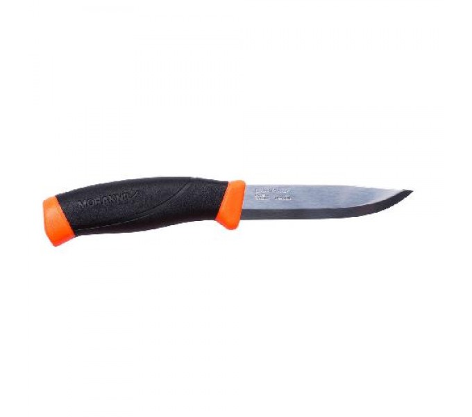 Нож Morakniv Companion F Orange, нержавеющая сталь, прорезиненная рукоять с оранжевыми накладкам, 11824