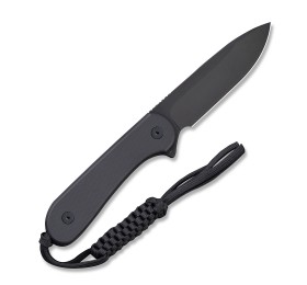 Нож CIVIVI Fixed Blade Elementum D2 Steel Black Stonewash Handle G10 Black