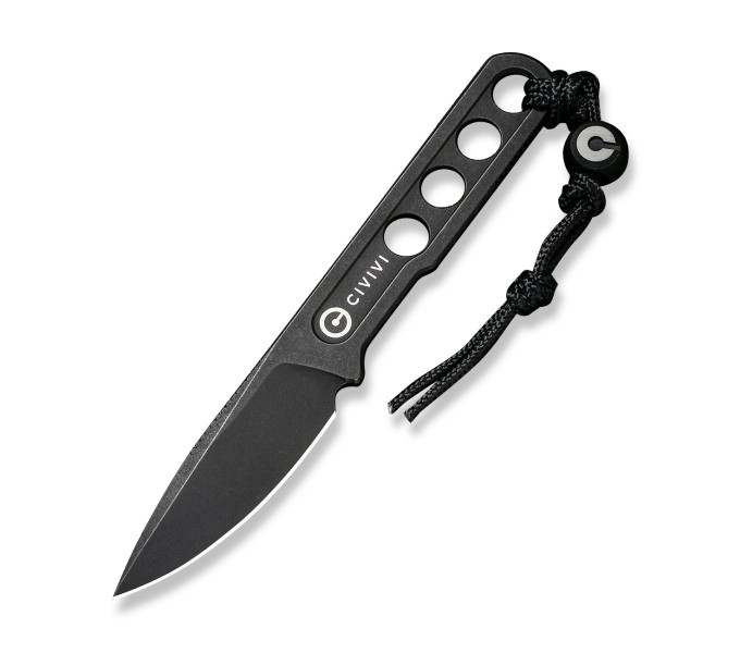 Нож CIVIVI Fixed Blade Circulus 10Cr15CoMoV Steel Black Stonewashed Handle Ostap Hel Design