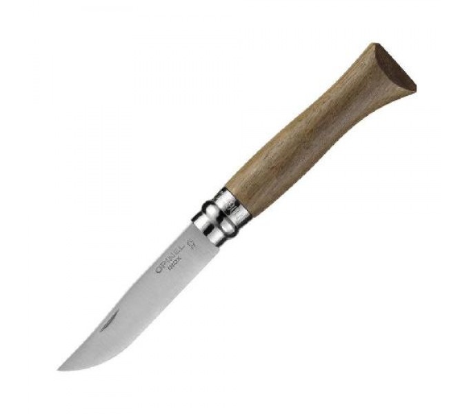 Нож Opinel №6, нержавеющая сталь, ореховая рукоять, 000982
