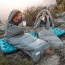Спальный мешок Naturehike CNK2350WS023 MS500 с капюшоном, серый, молния слева