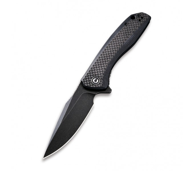 Складной нож CIVIVI Baklash 9Cr18MoV Steel Black Stonewashed Handle G10 Black Carbon