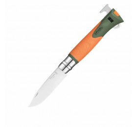 Нож Opinel №12 Explore c инструментом для удаления клещей, оранжевый, 002454